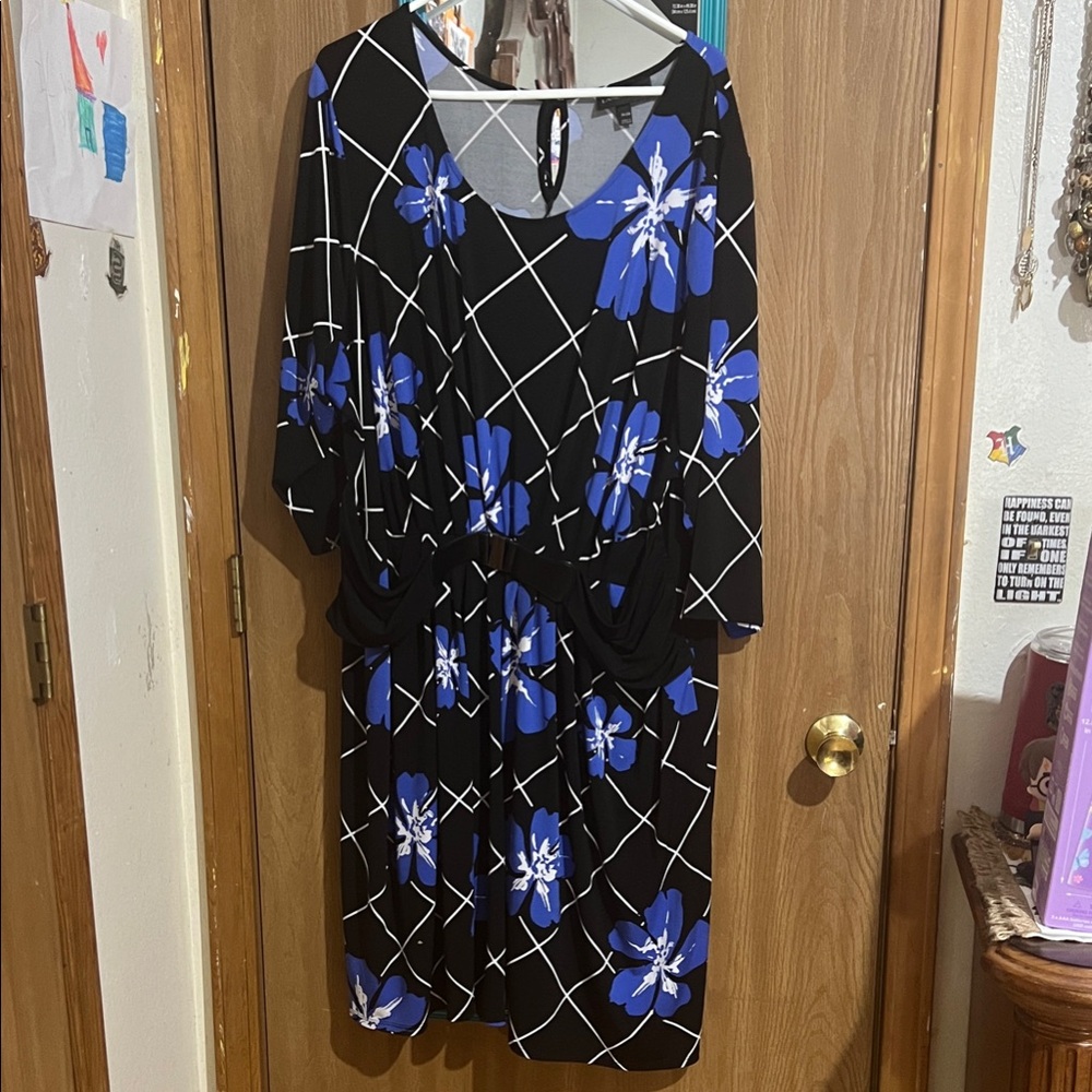 Lane Bryant Black and Blue Dress